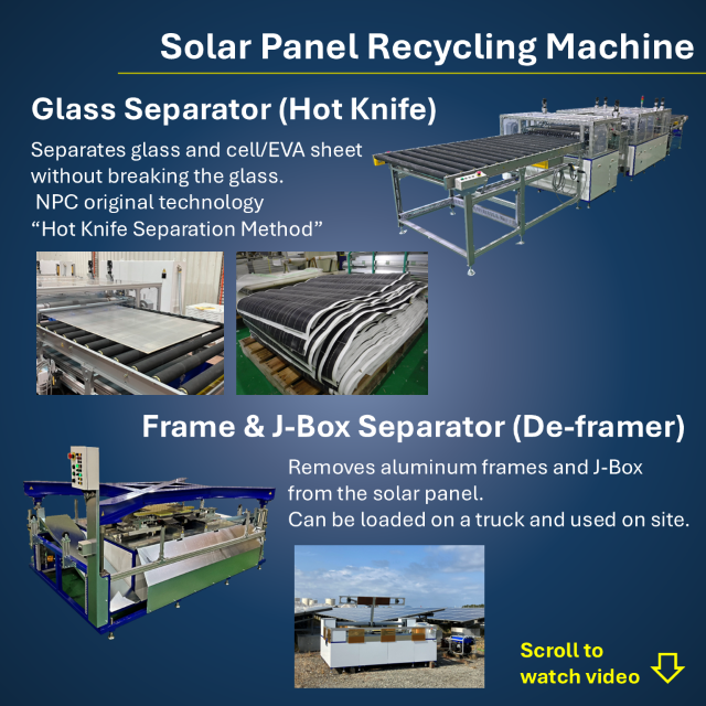solar panel recycling machine