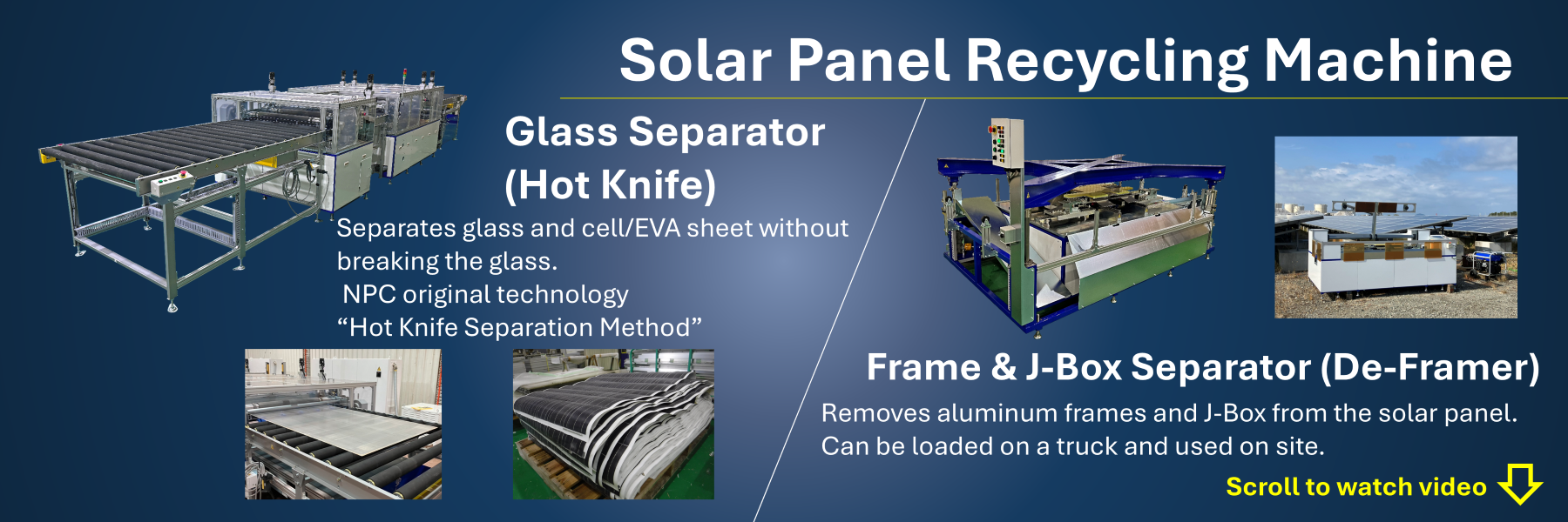 solar panel recycling machine