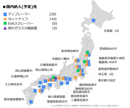国内納入先地図